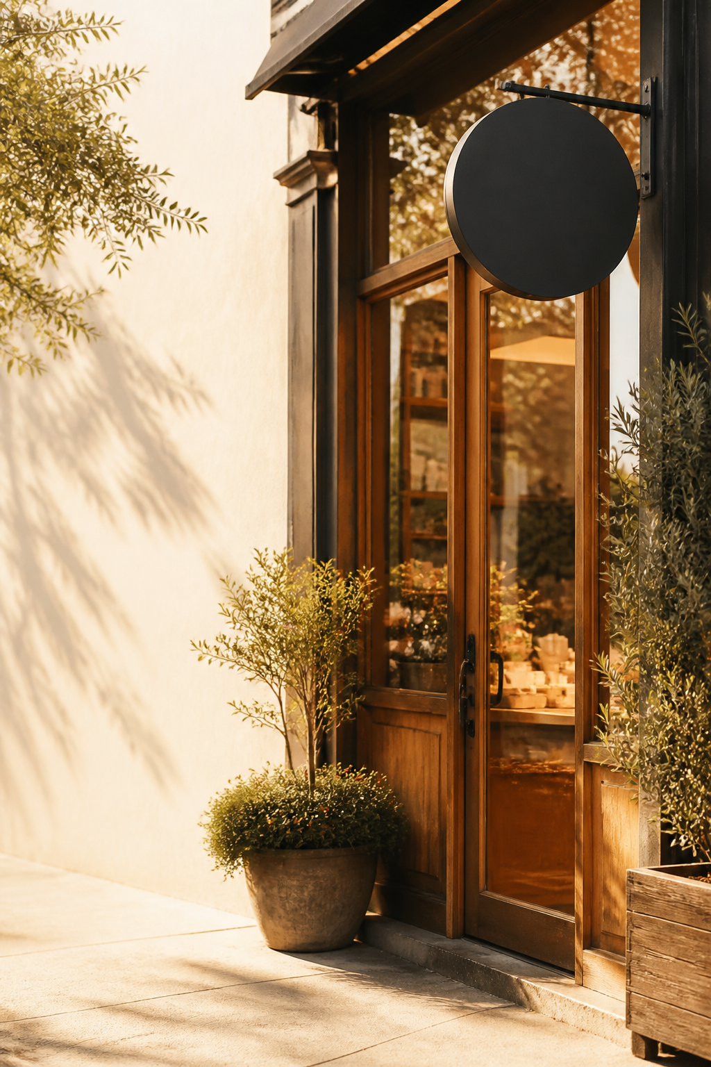 A welcoming independent local business storefront